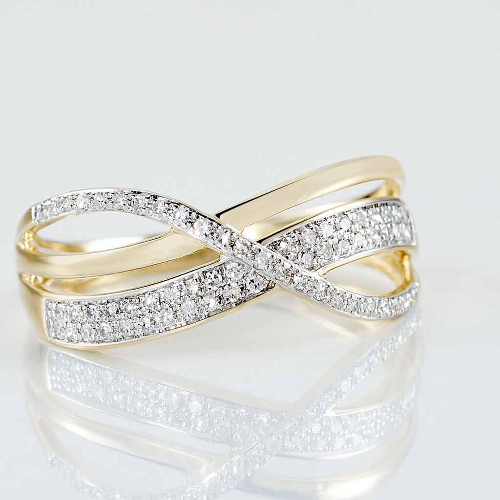 Bague Emilie Or Jaune Diamant - Bagues avec pierre Femme | Histoire d’Or