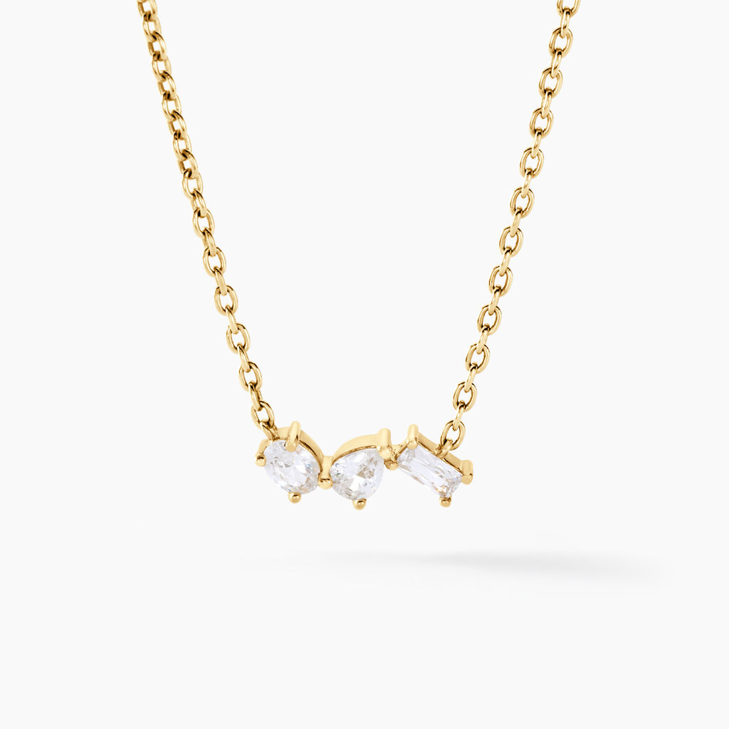 Collier Shiny Garden Or Jaune Oxyde De Zirconium - Colliers Femme | Histoire d&rsquo;Or