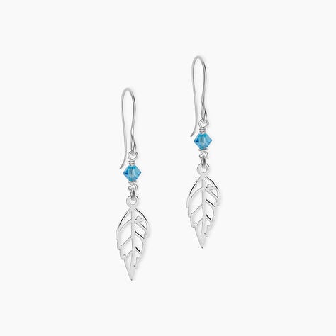 Boucles D'oreilles Pendantes Angelika Argent Blanc Pierre De Synthese - Boucles d'oreilles fantaisie Femme | Histoire d&rsquo;Or