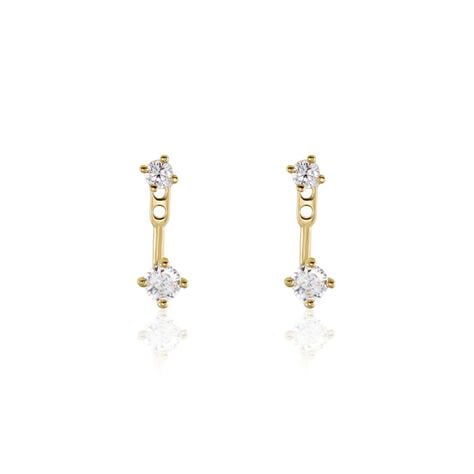 Bijoux D'oreilles Plaqué Or Dedale Oxydes De Zirconium - Boucles d'oreilles fantaisie Femme | Histoire d’Or