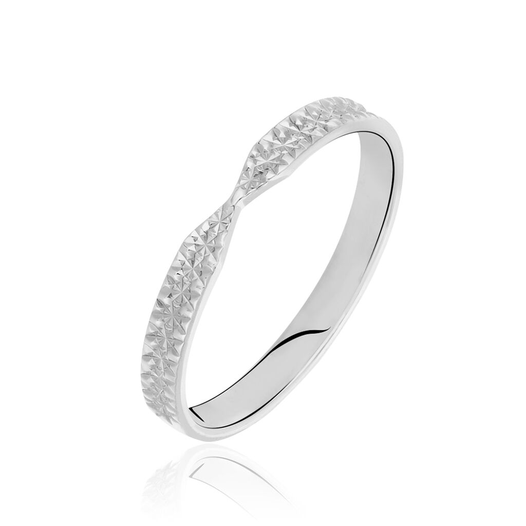 Alliance Or Blanc Diamantee - Alliances Unisex | Histoire d’Or