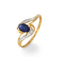 Bague Maria-serena Or Jaune Saphir