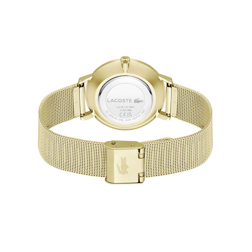 Montre Lacoste Crocorigin Dor&eacute; - Id&eacute;es cadeaux Femme | Histoire d&rsquo;Or