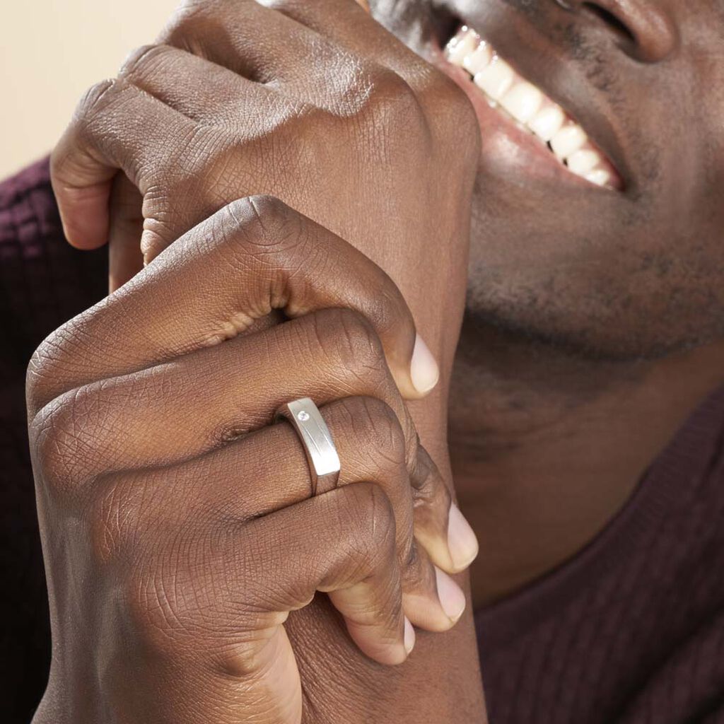 Chevalière Michel Argent Blanc Oxyde De Zirconium -  Homme | Histoire d’Or