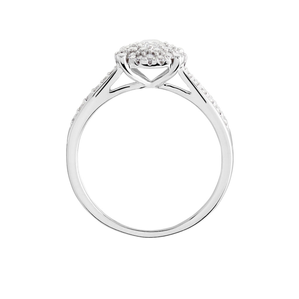Bague Or Blanc  Shirlene Diamant Synthetique - Bagues avec pierre Femme | Histoire d’Or