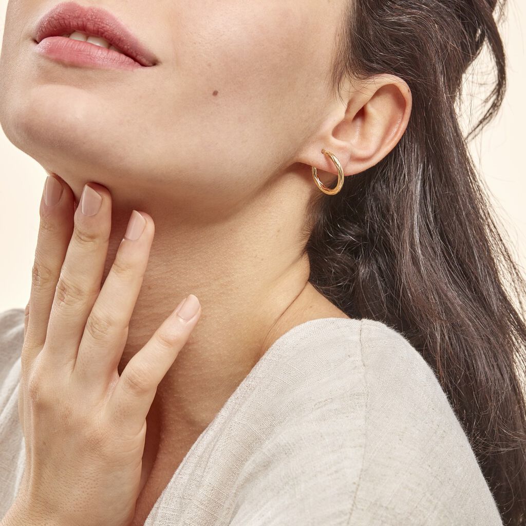 Créoles Anantha Or Jaune - Boucles d'oreilles créoles Femme | Histoire d’Or