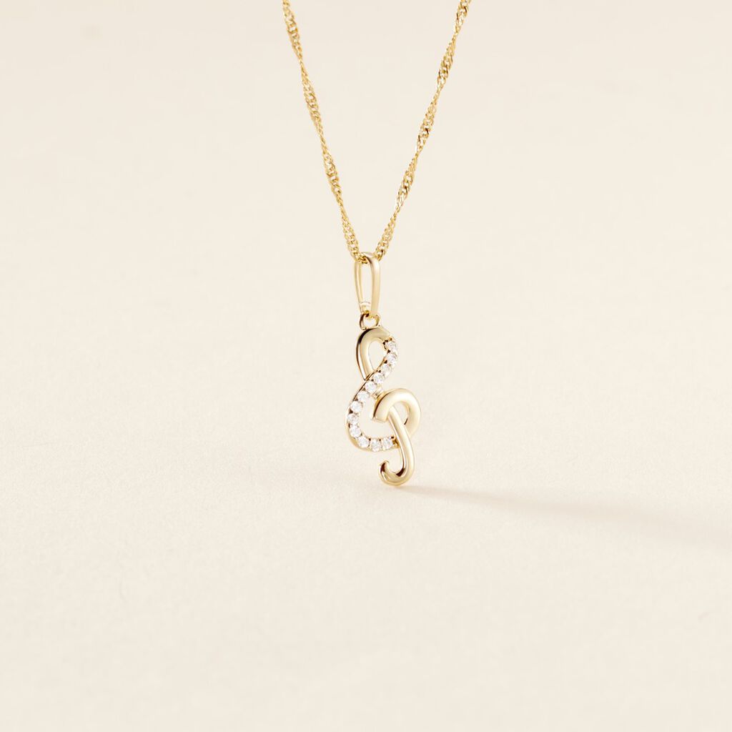 Pendentif Caprais Or Jaune Oxydes De Zirconium - Pendentifs Femme | Histoire d’Or