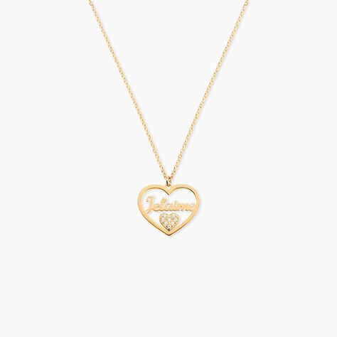 Collier Or Jaune Veridienne Oxyde De Zirconium - Colliers Femme | Histoire d&rsquo;Or