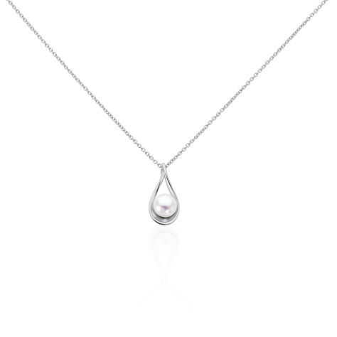 Collier Loren Argent Blanc Perle De Culture - Colliers fantaisie Femme | Histoire d&rsquo;Or