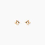 Boucles D'Oreilles Puces Monya Plaqu&eacute; Or Jaune Oxyde De Zirconium - Boucles d'oreilles fantaisie Femme | Histoire d&rsquo;Or