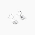 Boucles D'oreilles Pendantes Nalan Argent Blanc Oxyde De Zirconium - Boucles d'oreilles fantaisie Femme | Histoire d&rsquo;Or