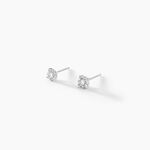 Boucles D'oreilles Puces Artemis Or Blanc Diamant - Clous d'oreilles Femme | Histoire d&rsquo;Or