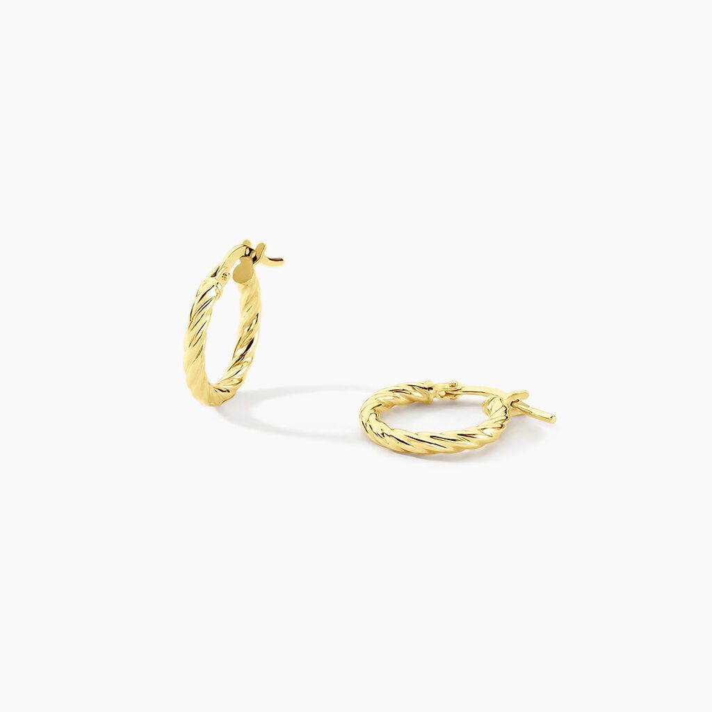Créoles Bartimee Or Jaune - Boucles d'oreilles créoles Femme | Histoire d’Or