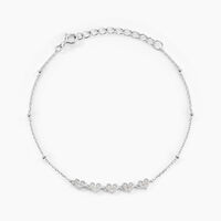 Bracelet Declaration Argent Blanc Oxyde De Zirconium