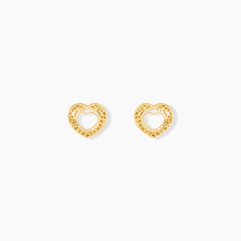 Boucles D'oreilles Puces Himelinda Or Jaune - Clous d'oreilles Femme | Histoire d&rsquo;Or