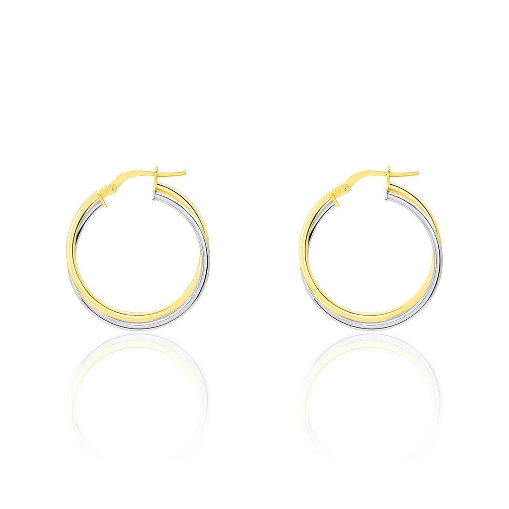 Cr&eacute;oles Tita Or Bicolore - Boucles d'oreilles cr&eacute;oles Femme | Histoire d&rsquo;Or