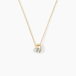 Collier Eliana Argent Dor&eacute; A L'Or 750/1000 Topaze Oxyde De Zirconium - Bijoux avec pierres Femme | Histoire d&rsquo;Or