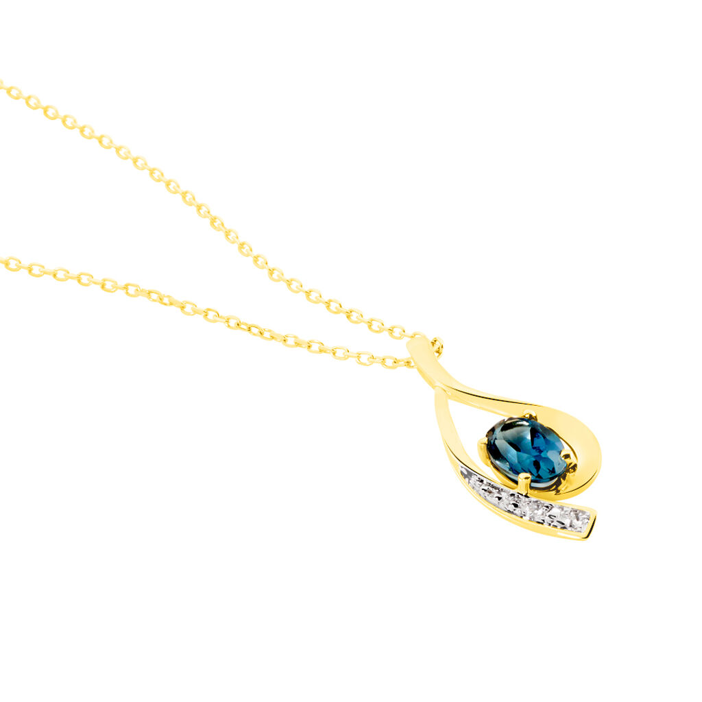 Collier Or Jaune Sagesse Topaze Oxydes De Zirconium - Colliers Femme | Histoire d’Or