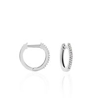 Créoles Aryanna Rondes Or Blanc Diamant