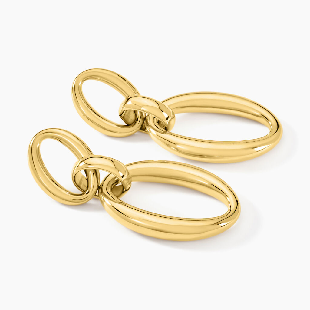 Boucles D'oreilles Pendantes Zeilah Acier Jaune - Boucles d'oreilles fantaisie Femme | Histoire d&rsquo;Or