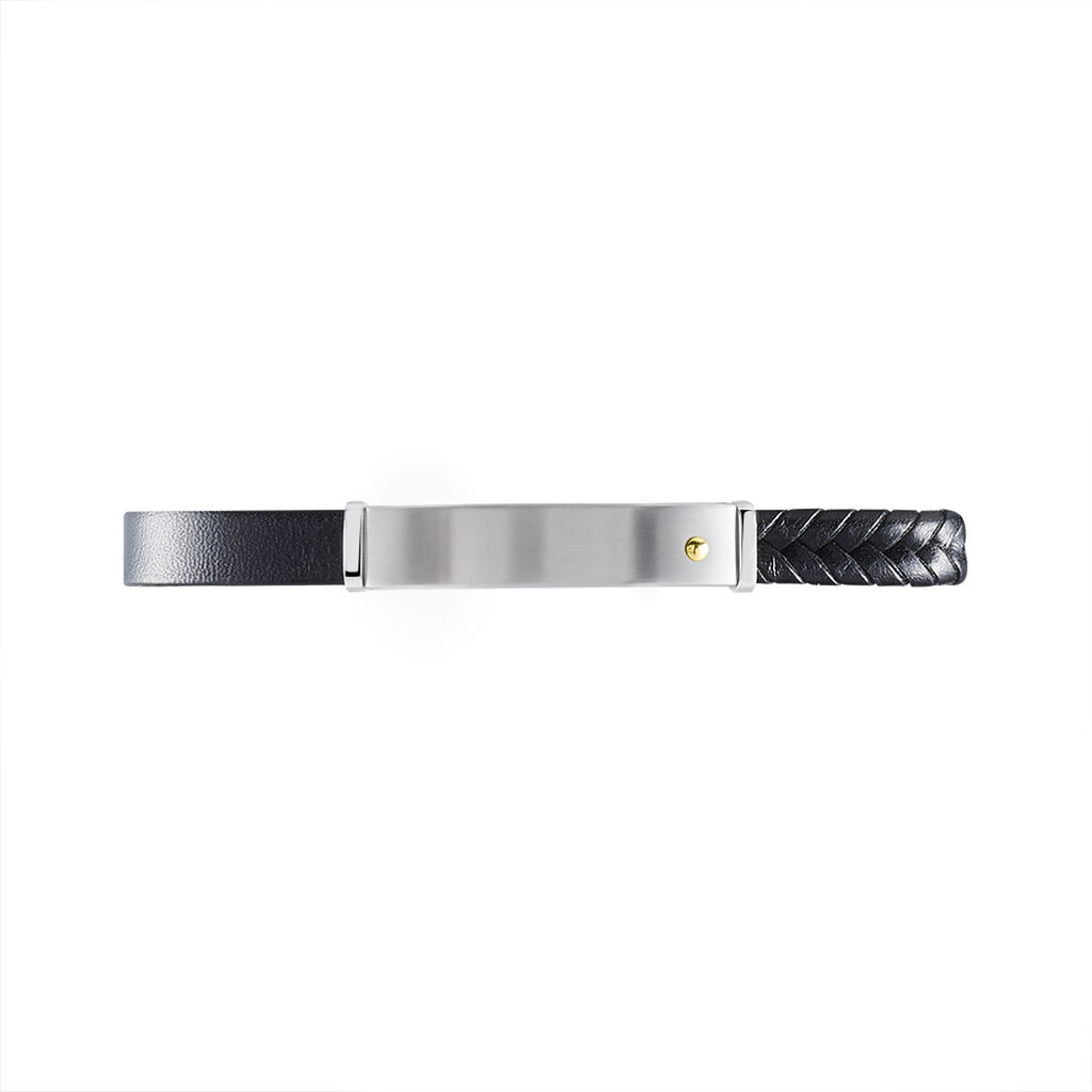 Bracelet Jourdan Vittorio Acier Blanc - Bracelets Cuir Homme | Histoire d&rsquo;Or