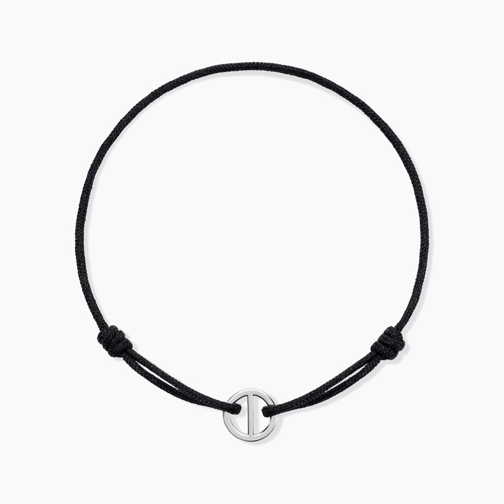 Bracelet Brix Argent Blanc - Bracelets cordon Homme | Histoire d’Or