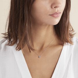 Collier Dwight Argent Blanc Oxyde De Zirconium Sky Blue - Colliers fantaisie Femme | Histoire d’Or