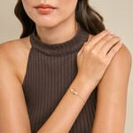 Bracelet Shiny Bold Plaqu&eacute; Or Jaune Oxyde De Zirconium - Bracelets Pierre Femme | Histoire d&rsquo;Or