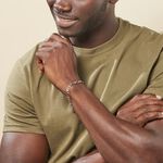 Bracelet Anilo Noircie Argent Blanc - Bracelets cha&icirc;ne Homme | Histoire d&rsquo;Or