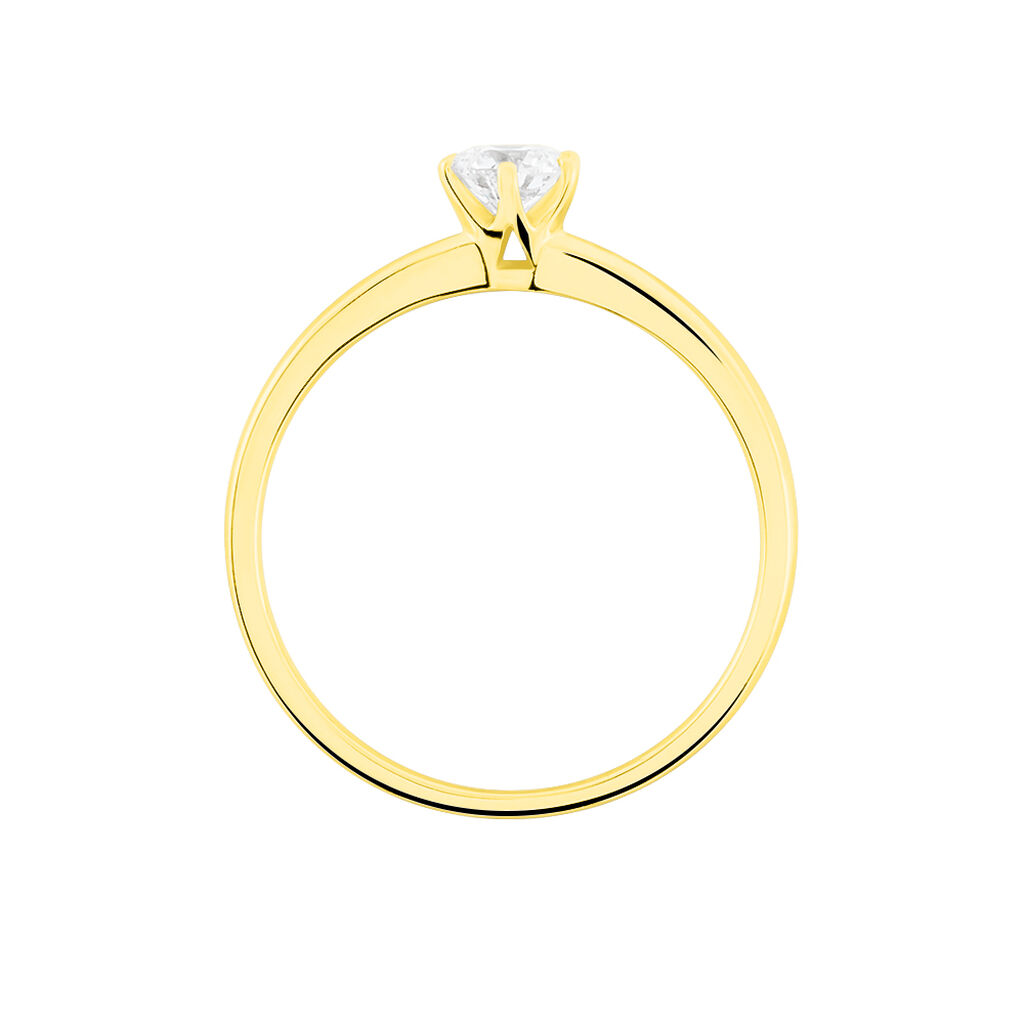 Bague Solitaire Natalia Or Jaune Diamant - Bagues solitaires Femme | Histoire d’Or