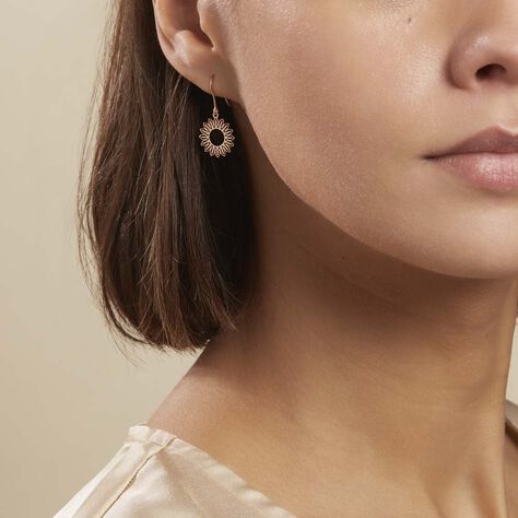 Boucles D'oreilles Pendantes Ombelline Argent Rose - Boucles d'oreilles fantaisie Femme | Histoire d’Or