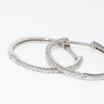 Cr&eacute;oles Aryanna Rondes Or Blanc Diamant - Boucles d'oreilles cr&eacute;oles Femme | Histoire d&rsquo;Or