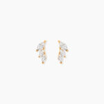 Boucles D'Oreilles Puces Amazone Plaqu&eacute; Or Jaune Oxyde De Zirconium - Boucles d'oreilles fantaisie Femme | Histoire d&rsquo;Or