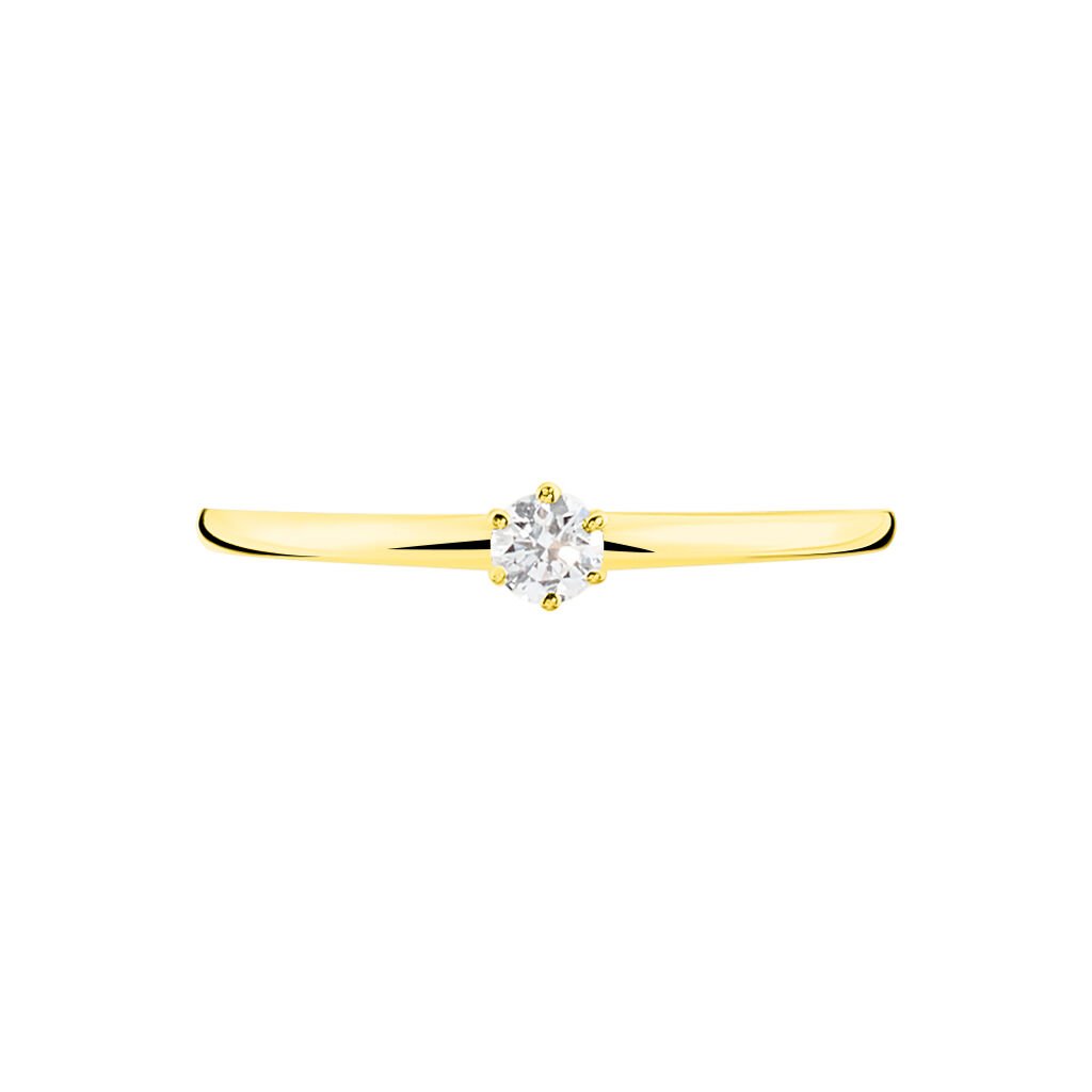 Bague Solitaire Natalia Or Jaune Diamant - Bagues solitaires Femme | Histoire d&rsquo;Or