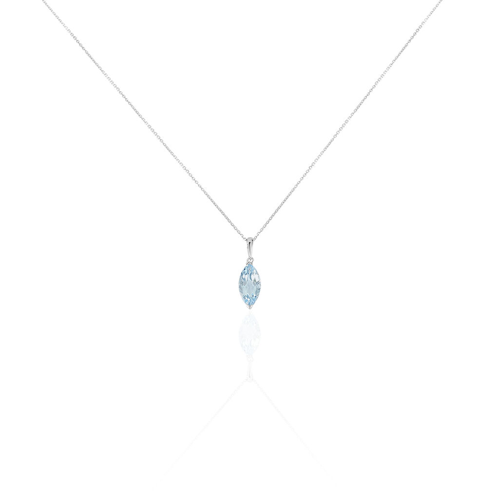 Collier Raquel Or Blanc Topaze