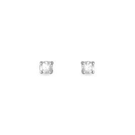 Boucles D'oreilles Puces Collection Victoria Or Blanc Diamant - Clous d'oreilles Femme | Histoire d’Or