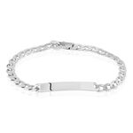 Bracelet Identit&eacute; Casper Gourmette Argent Blanc - Gourmettes Homme | Histoire d&rsquo;Or