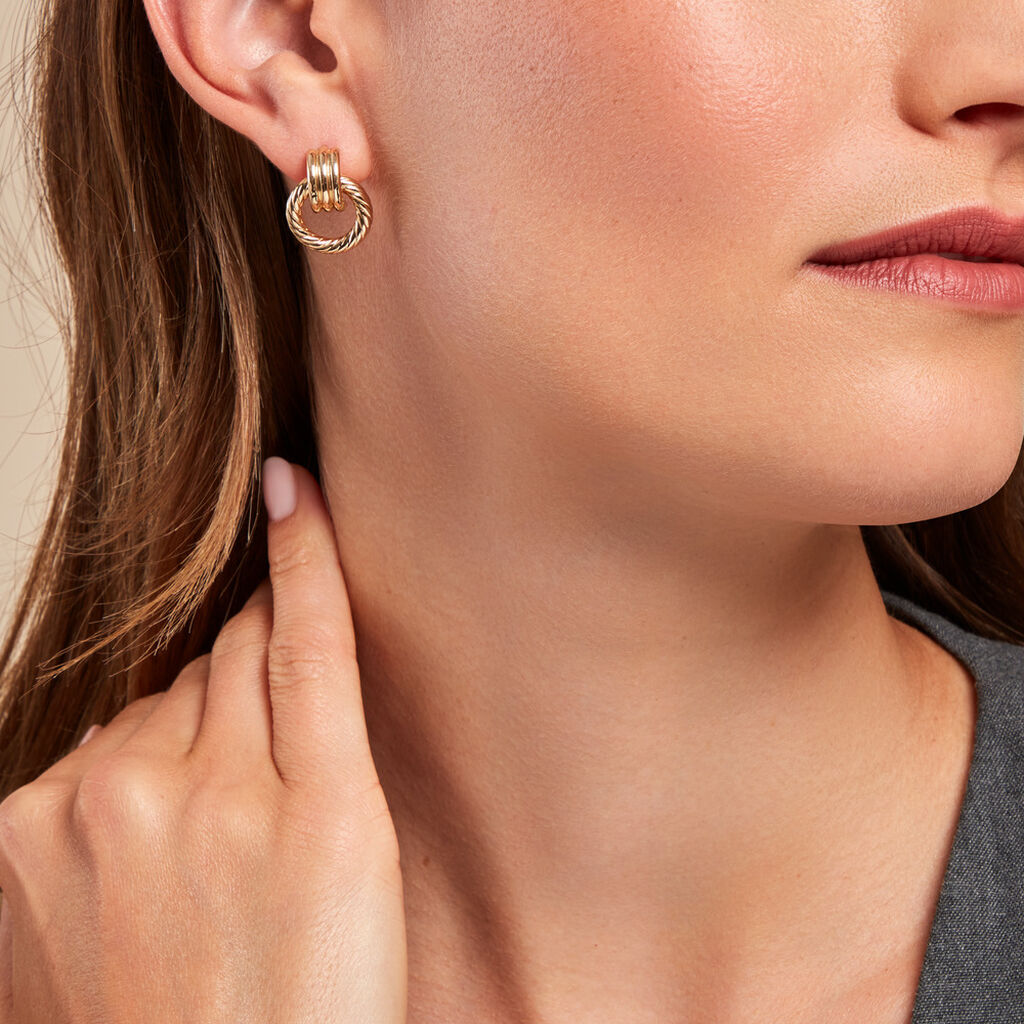 Boucles D'oreilles Puces Zareen Or Jaune - Clous d'oreilles Femme | Histoire d’Or