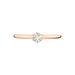 Bague Solitaire Natalia Or Rose Diamant - Bagues solitaires Femme | Histoire d’Or