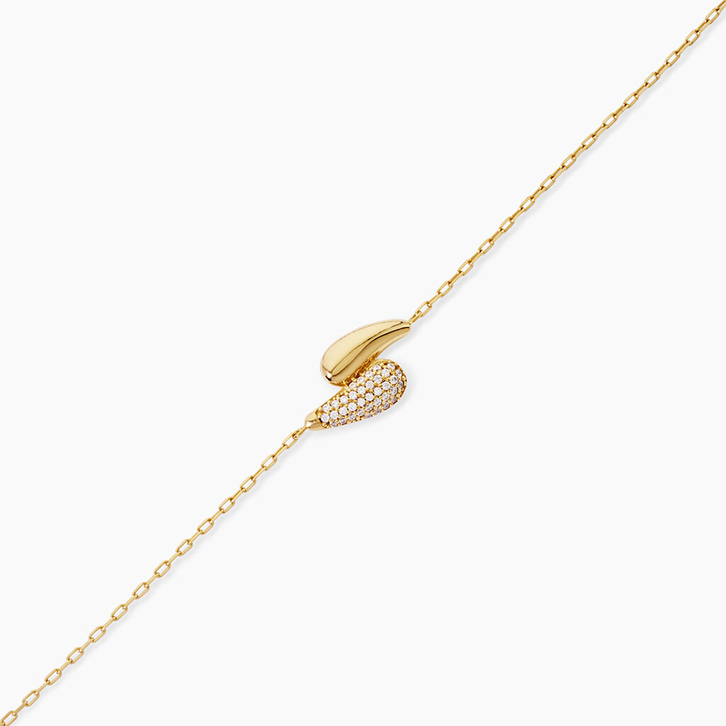 Bracelet Sunset Riviera Argent Dor&eacute; A L'Or 750/1000 Oxyde De Zirconium - Bracelets Femme | Histoire d&rsquo;Or