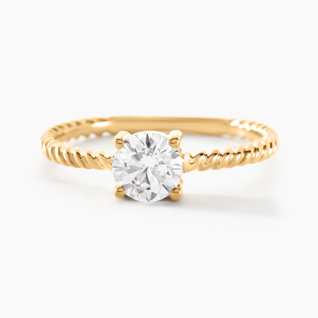 Bague Cymbeline Or Jaune Oxyde De Zirconium - Bagues solitaires Femme | Histoire d&rsquo;Or