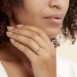 Bague Solitaire Veronika Or Blanc Diamant - Bagues solitaires Femme | Histoire d&rsquo;Or