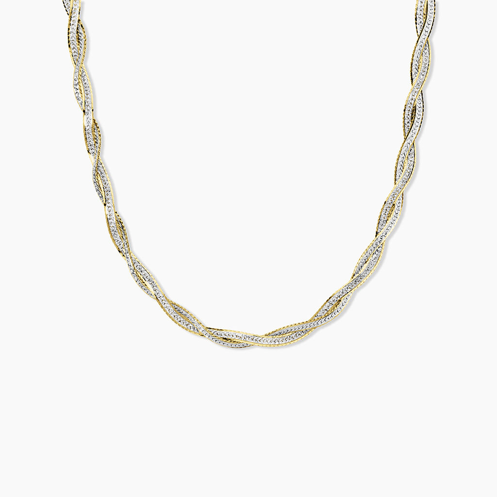 Collier Anaiz Argent Bicolore - Chaines Femme | Histoire d&rsquo;Or