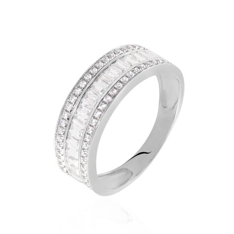 Bague Agathon Or Blanc Oxyde De Zirconium - Bagues avec pierre Femme | Histoire d’Or