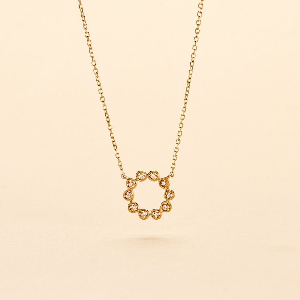 Collier Or Jaune Adrienn Diamants - Colliers Femme | Histoire d&rsquo;Or