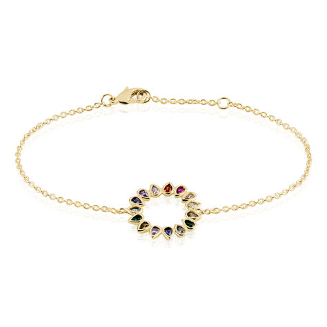 Bracelet Plaqué Or Jaune Ethem Pierres Multicolores - Bracelets Femme | Histoire d’Or