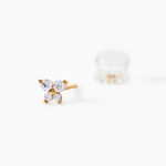 Boucles D'oreilles Puces Jemila Or Jaune Oxyde De Zirconium - Clous d'oreilles Famille | Histoire d&rsquo;Or