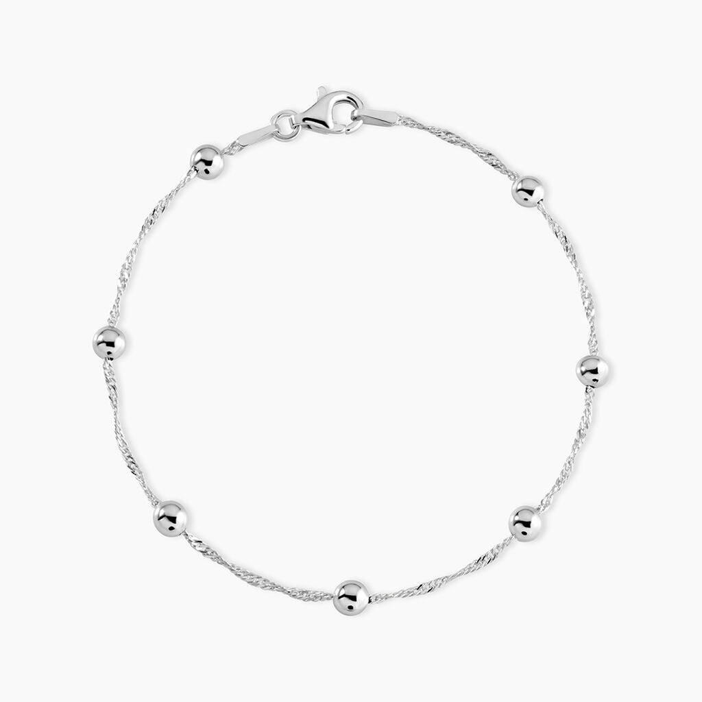 Bracelet Amarylis Argent Blanc - Bijoux sans pierre Femme | Histoire d&rsquo;Or