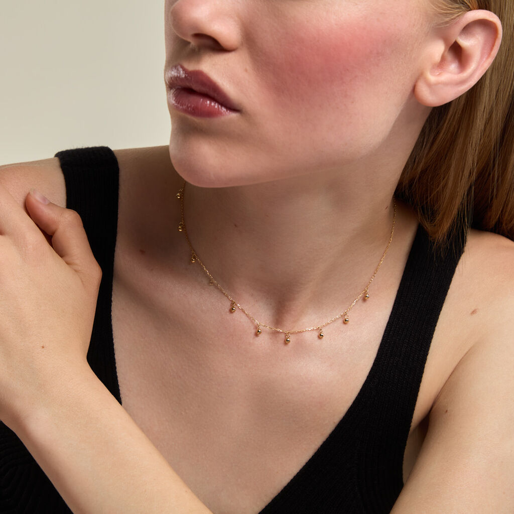Collier Bethanie Argent Dor&eacute; A L'Or 750/1000 - Bijoux sans pierre Femme | Histoire d&rsquo;Or
