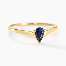 Bague Goutte Or Jaune Saphir - Bagues solitaires Femme | Histoire d’Or